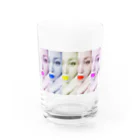 かみのちえのショップの5色女シリーズ Water Glass :front