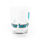 Thank you for your timeのMake our hearts one Water Glass :front