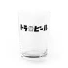 サエタロのお店/SUZURI店のトラchanビール-black Water Glass :front