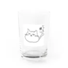 ゆるふわ本舗 こふれちっく。のゆるどろ猫 Water Glass :front