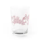 momokoharadaのピンクべージュのボタニカルコップ グラス前面