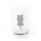 かわいいもののおみせ　いそぎんちゃくのしがみつく灰白猫 Water Glass :front