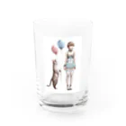 桂Keiのネコと少女 Water Glass :front