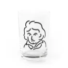 Aliviostaのベートーベン イラスト 3 Water Glass :front