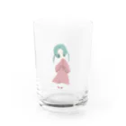 さといも商店の色薄いガール Water Glass :front