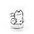 こめひとつぶ。のゆるねこさんとひよこさん。 Water Glass :front