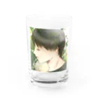 たまたまの横顔と薔薇 Water Glass :front