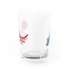 tomocco shopのタコとジンベエザメの刺繍 Water Glass :front