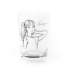 すずめ屋のポニテ！ Water Glass :front