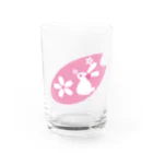 ORANGE-Wの桜とうさぎA Water Glass :front