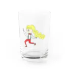 あいこシャキーンの幸運を祈る金髪ロング少女 Water Glass :front