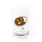 さかたようこ / サメ画家のカレーの中と外で視線を交わすサメ Water Glass :front