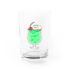 ごはんのメロン猫ソーダ Water Glass :front