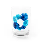 つづみこの青い花 Water Glass :front