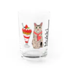 Plumsanのむっきーちゃん（茶） Water Glass :front