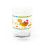 はまだみわのにわとりファミリー Water Glass :front