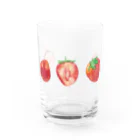 さとろくのいちごグラス Water Glass :front