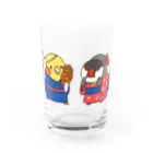 ほほらら工房 SUZURI支店のオカメカップルの縁日デート Water Glass :front