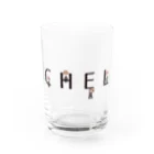 ちぇるしーのグッズ売り場のCHELオールスター(黒字) Water Glass :front