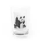 Kay Skedrawdle_art_shopのhonobono panda Water Glass :front