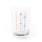 プリズモリイの箱の魔法少女のゆめかわステッキ&パステルカラーの魔法玉石～ストライプ～ Water Glass :front