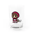 空飛ぶねこちゃん研究所のカサカサ赤ずきん Water Glass :front