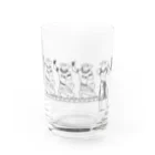 牛好きのための牛グッズの牛(エジプト壁画風) Water Glass :front