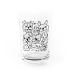 たなかしんのおみせの愛すべき鼻ぺちゃ犬 Water Glass :front