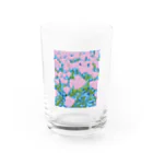 u tsu ro hi -のチューリップとネモフィラ Water Glass :front