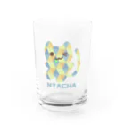 NYACHA&BOOCHAのさんかくガラガラにゃーちゃ、 Water Glass :front