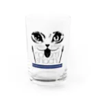 日本橋UPsの食いしん坊猫のロゴ Water Glass :front