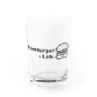 メガネ@バーガーけんきゅういんのHambuger Lab. Logo 2 Water Glass :front