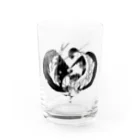 平井肉助(Rudy)の抽象画グラス第二弾 Water Glass :front