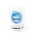 夙川育ち＠ネットショップのLand like a cat blue　〜　夙川育ち Water Glass :front