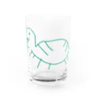 橙色の恐竜 Water Glass :front