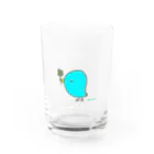 mooncatの幸せのBlue bird Water Glass :front