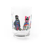 ヤママユ(ヤママユ・ペンギイナ)の桜梅桃李-Spheniscus Kimono Penguins- Water Glass :front