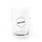 まるをの気まぐれデザインの勝手にまるもグッズ Water Glass :front