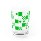 ねこがおこるひのチェッカー Water Glass :front