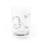 nawoko-yaの猫文字ねこ Water Glass :front