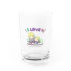 ogaaのi love u Water Glass :front