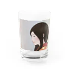 松や SUZURI店の美人画「花の一片」 Water Glass :front