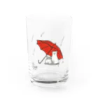 illust.nulの姉妹ネコの雨宿り Water Glass :front