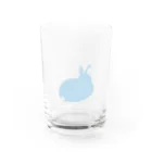 やこの幸せの青いうさぎ（後ろ） Water Glass :front