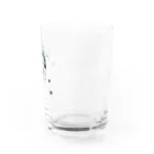 ウタタネギ仮 SHOPのワニと海水浴・青 Water Glass :front