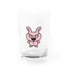 nyanchu08023のおじさんウサギ Water Glass :front