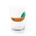 のびネコとおさかなのお店の若あゆ一匹 Water Glass :front