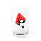 fuuu!のスイカによじのぼってくるパンダ🍉🐼 Water Glass :front