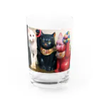 うちの猫ら　2号店のおかき Water Glass :front