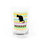 ニャムのアトリエのNEKOZEカラフル Water Glass :front